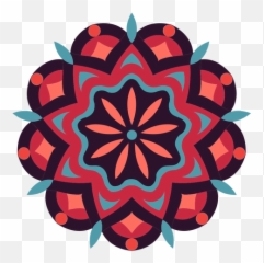 Holi Festival Mandala Symbol - Transparent PNG u0026 SVG vector file Illustration