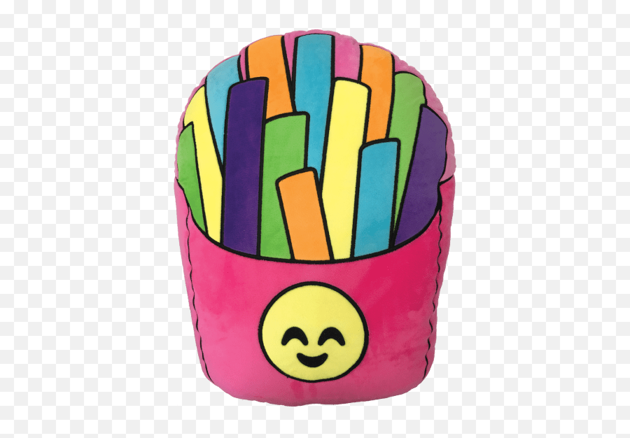 Iscream Scented Embroidered Emoji Rainbow Fries Pillow - Cartoon Png,Rainbow Emoji Png