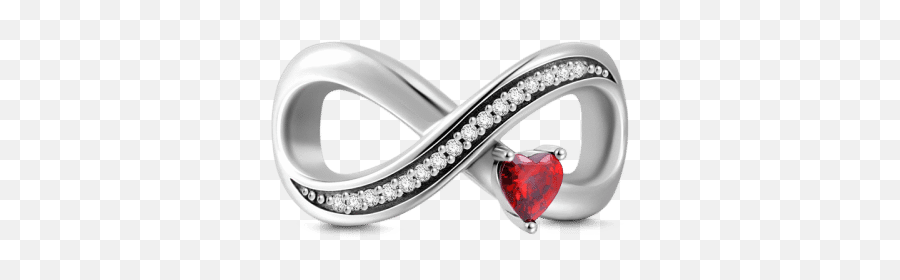 Infinity Love With Red Heart Charm - Jewellery Png,Red Heart Transparent