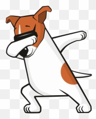Funny Cool Dancing Puppy - Cartoon Jack Russell Drawing Png,Dabbing Png