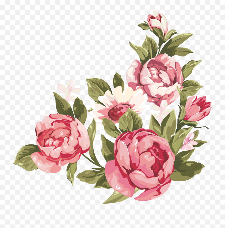 Library Of Peony Crown Stock Png Files Clipart Art 2019 - Pink Flowers Border Clipart,Peonies Png
