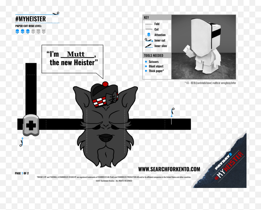 Download Hd Fold Your Own Paperheister - Payday 2 Paper Gang Tutorial Png,Payday 2 Logo