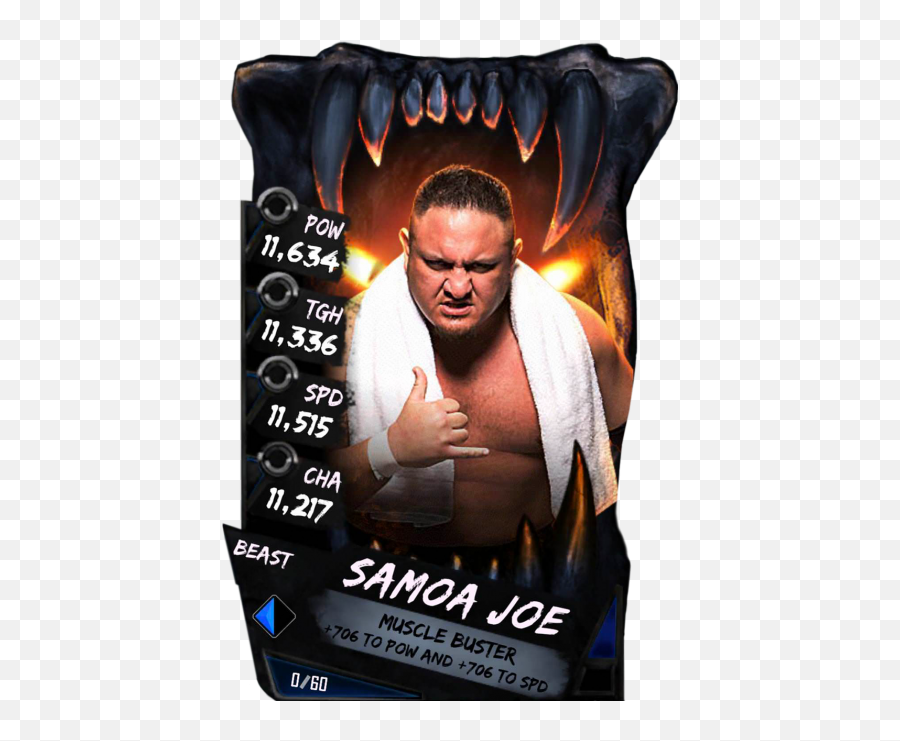 Samoa Joe - Wwe Supercard Season 2 Debut Wwe Supercard Charlotte Flair Wwe Supercard Png,Samoa Joe Png