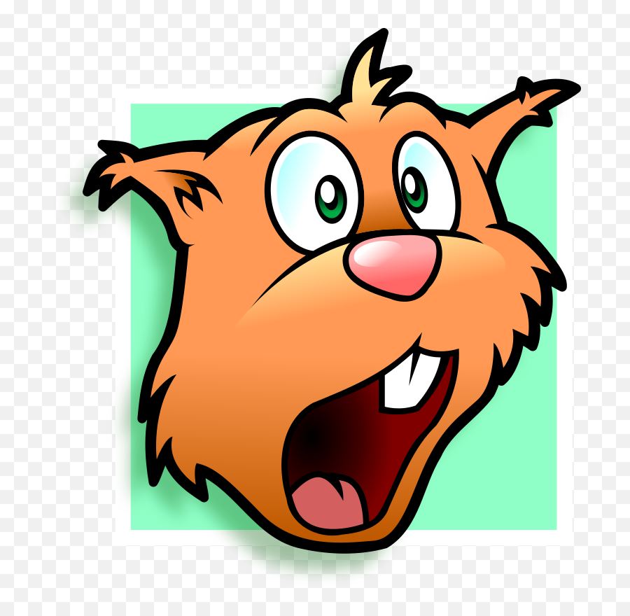 Suprised Chipmunk Cartoon Free Svg - Amazed Clipart Png,Suprised Emoji Png