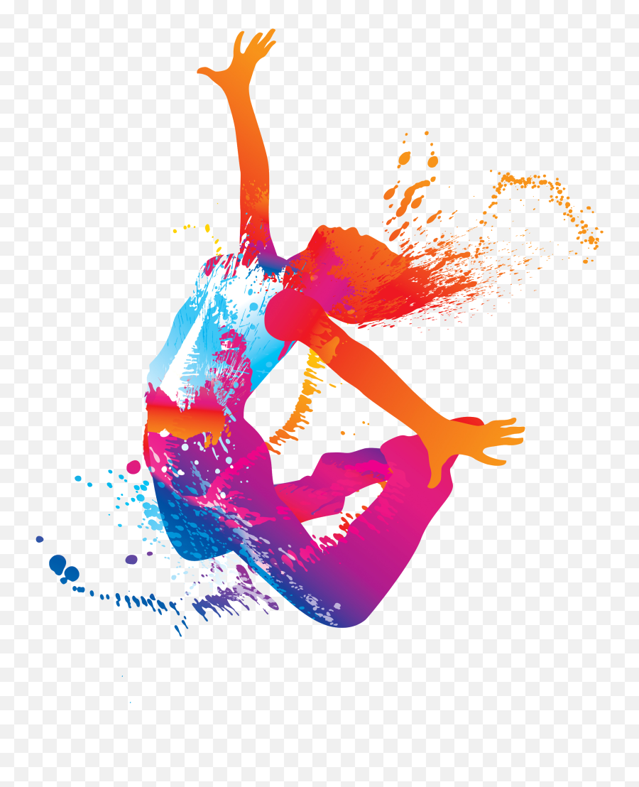 Dance Ballet Dancer Color Art - Colorful Dancer Clip Art Png,Zumba Png