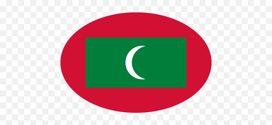 Vector Country Flag Of The Maldives - Circle Png,Red Oval Png