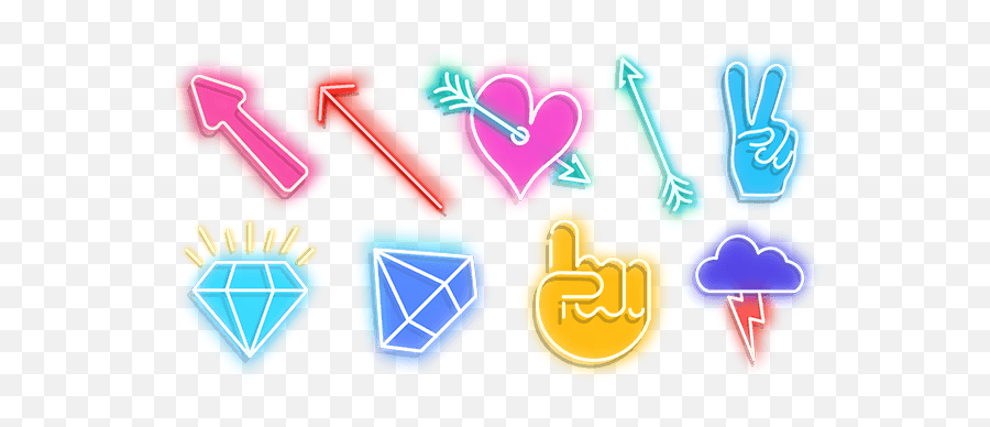 Neon - Custom Cursor Browser Extension Kawaii Cursor Bonito Png,Neon Heart Png