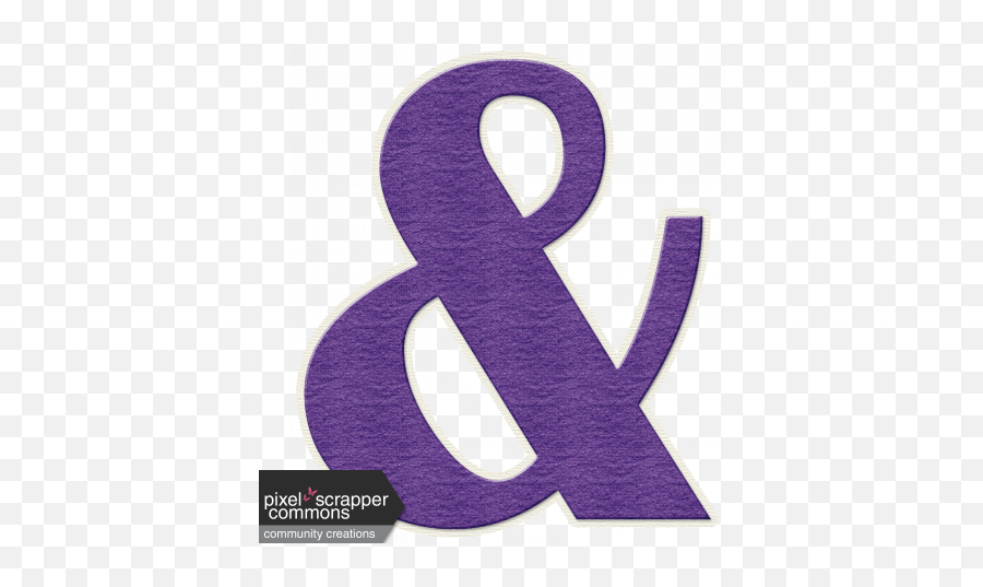 Pixel Scrapper Digital Scrapbooking - Ampersand Symbol In Purple Png,Ampersand Png