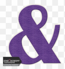 Pixel Scrapper Digital Scrapbooking - Ampersand Symbol In Purple png