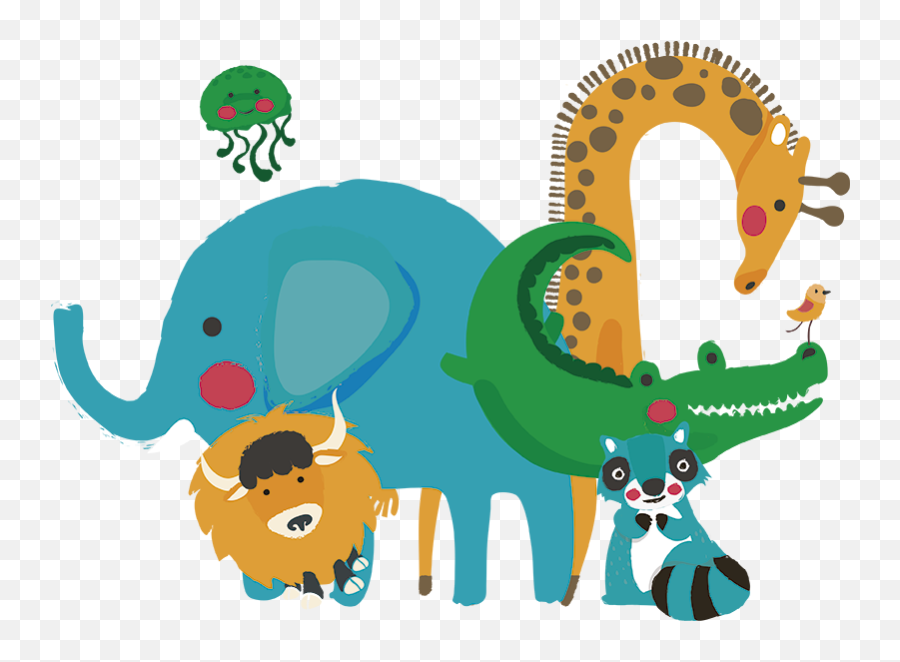 Jungle Animals Door Hanger Sticker - Tiere Comic Png,Jungle Animals Png