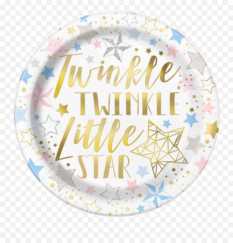 Twinkle Little Star Paper Plates - New Year Png,Twinkle Png