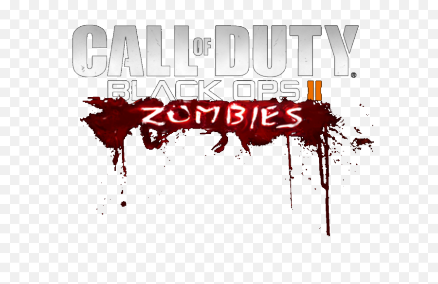 Download Hd Black Ops 2 Zombies Logo Png And White - Call Of Black Ops,Call Of Duty Logo