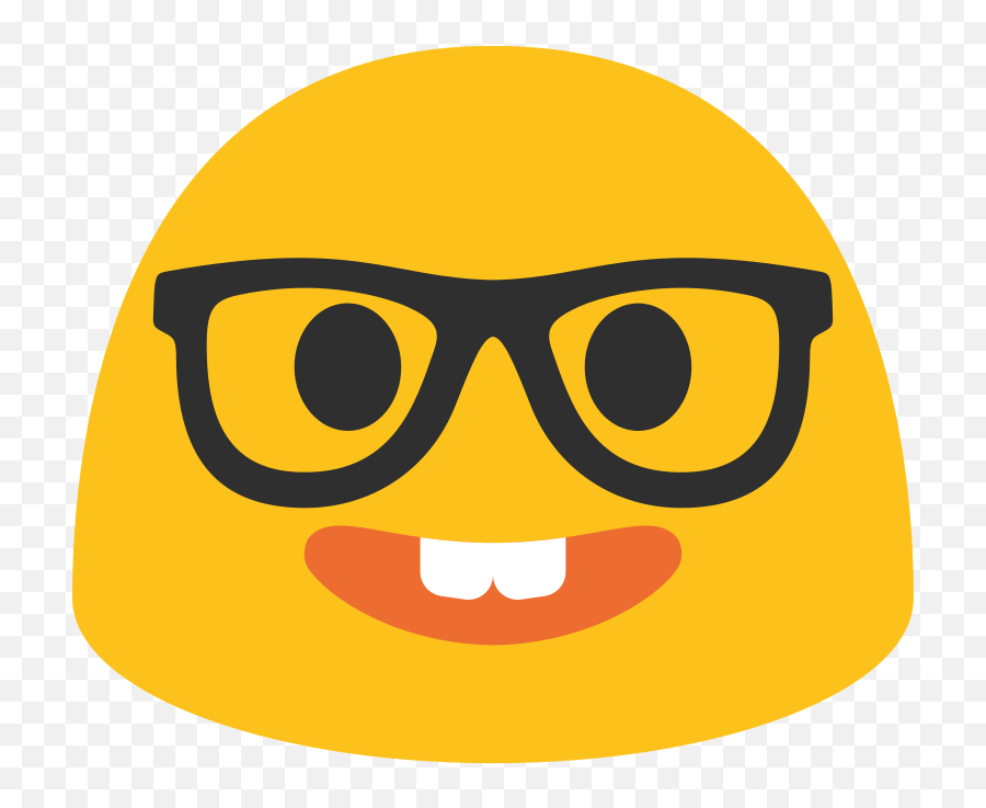 Nerd Face Emoji - Nerd Emoji Transparent Png,Nerd Emoji Png