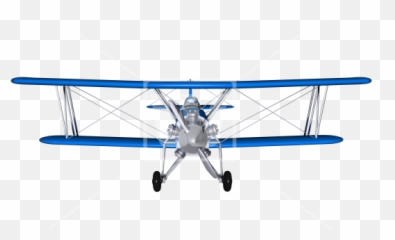 Download Hd Blue Biplane Front 3d - Biplane Front Png,Biplane Png