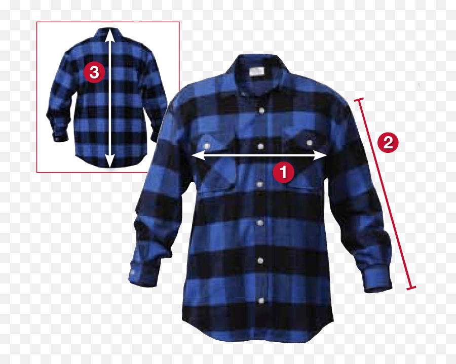 Rothco Flannel Shirts Size Chart - Flannel Shirt Size Chart Png,Flannel Png