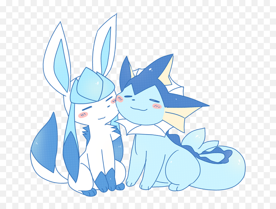 Glaceon X Vaporeon - Glaceon And Vaporeon Png,Vaporeon Transparent