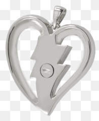 Breaking Heart Wholesale Sterling Silver Cremation Jewelry - Solid png