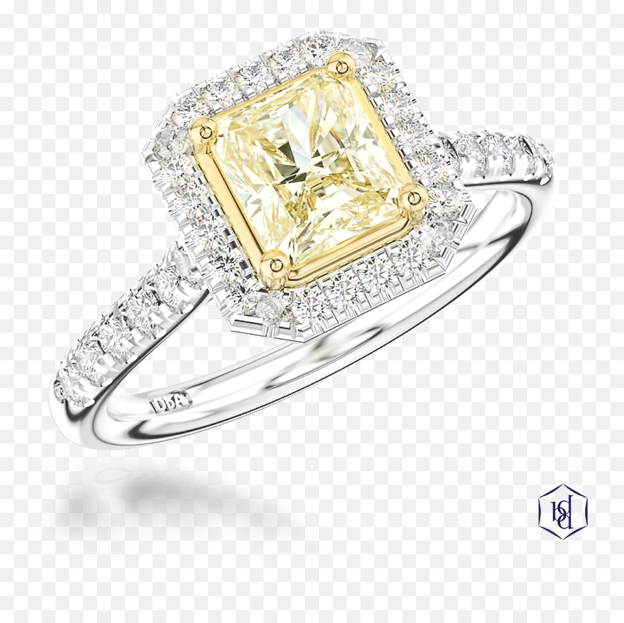 Skye Radiant Cut Fancy Light Yellow Diamond Ring - Coloured Engagement Rings Pear Png,Yellow Diamond Png