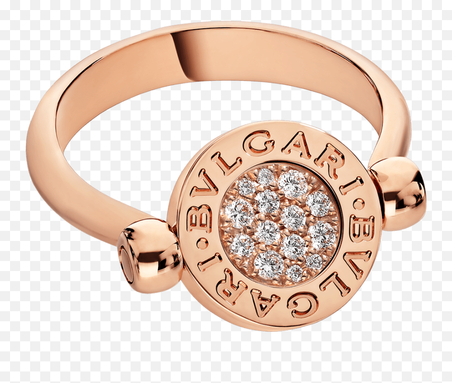 Bvlgari Rose Gold Ring 350902 - Solid Png,Versace Icon Chain Necklace