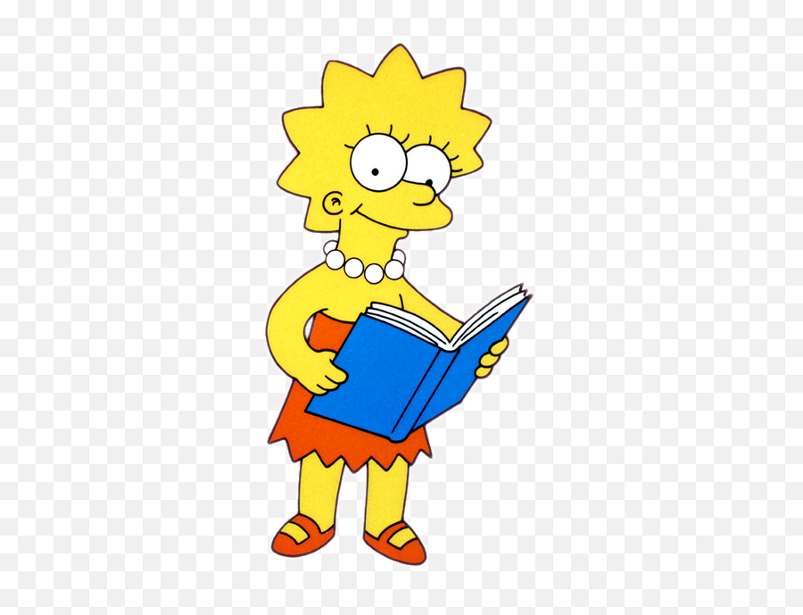 Lisa Simpson Png 7 Image - Lisa Simpson With A Book,Lisa Simpson Png