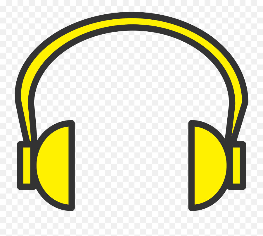 Headphones Clipart Ear Phone - Yellow Headphones Clipart Png,Headphones Clipart Transparent