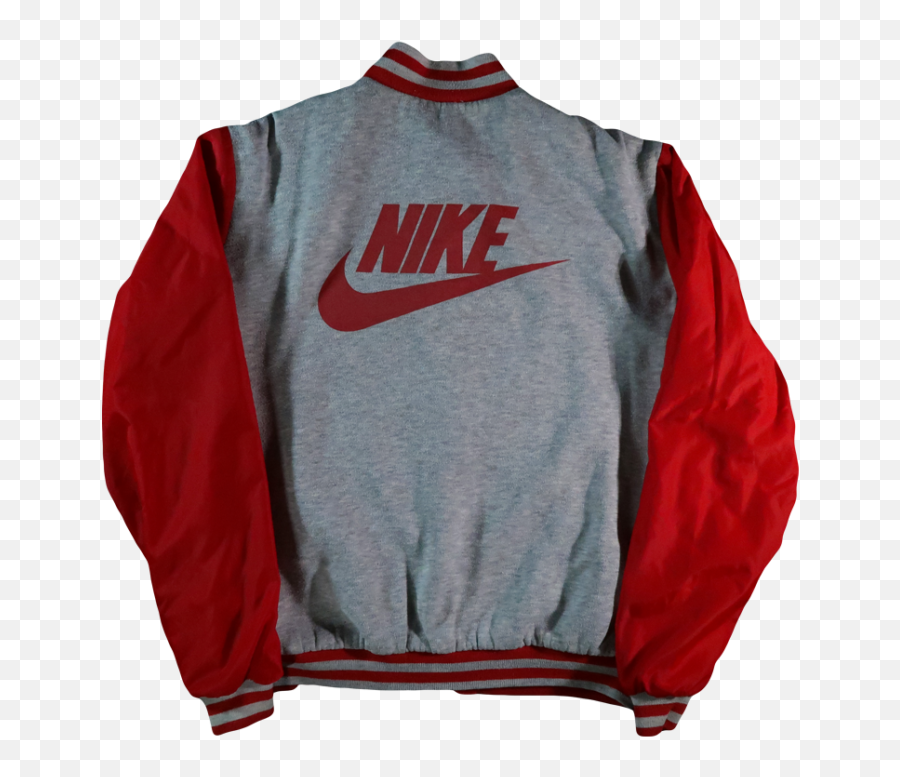 Nike Red Grey Varsity Reversible Swoosh Jacket Large Png Logo