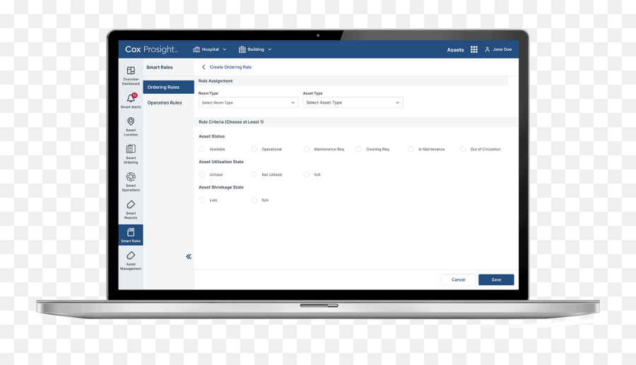 Hospital Asset Tracking Cox Prosight - Technology Applications Png,Slide Rule Icon