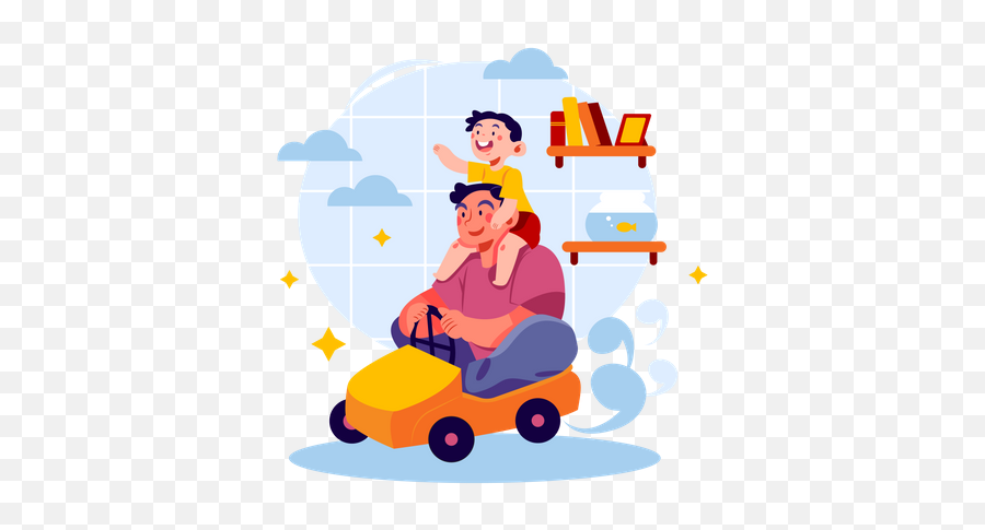 Driving Car With Son Illustrations Images U0026 Vectors - Illustration Png,Mountain Car Icon