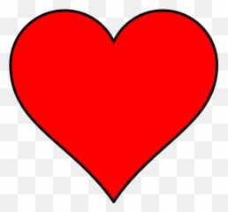 Red Heart Outline Clip Art N4 Free Image - png