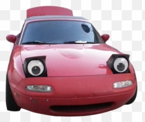Red Mazda Miata With Googly Eyes - In Funny Places png