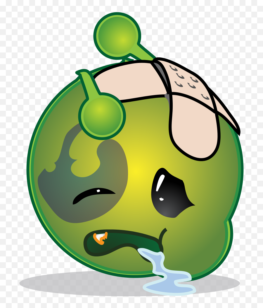 Smiley Green Alien Knockout - Emoticon Babak Belur Png,Knockout Png