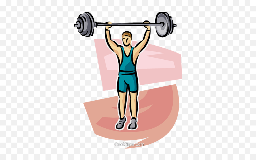 Person Lifting Weights Royalty Free Vector Clip Art - Person Lifting Weights Clipart Png,Weights Png