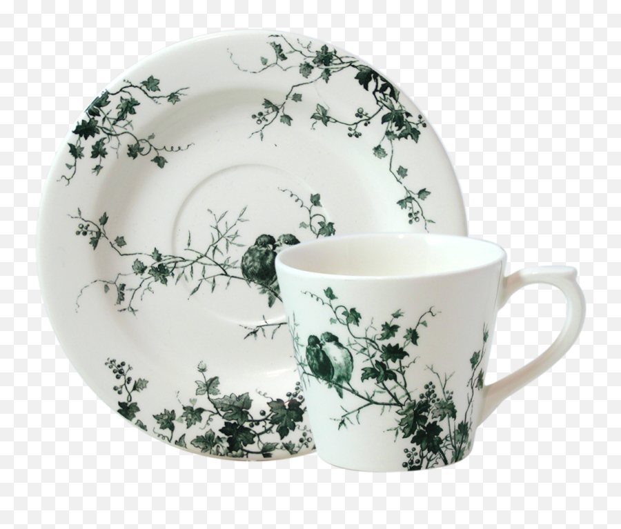 Gien Les Oiseaux Tea Cup U0026 Saucer - Gien Les Oiseaux Png,Tea Cup Transparent