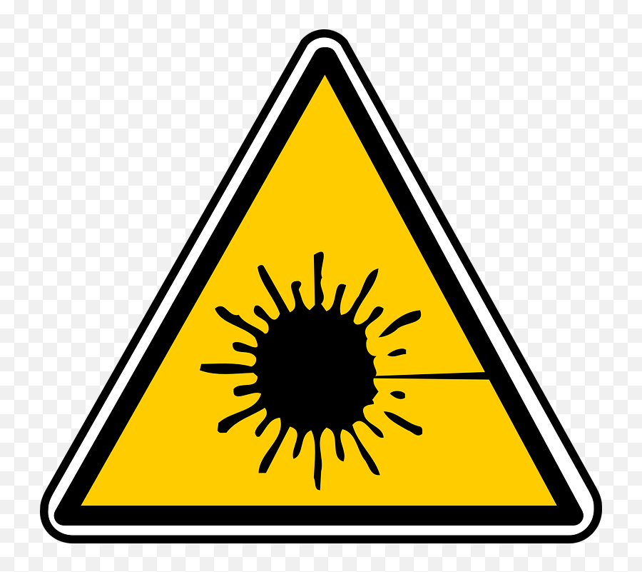 Laser Radiation Warning - Free Vector Graphic On Pixabay Laser Radiation Hazard Symbol Png,Caution Sign Png