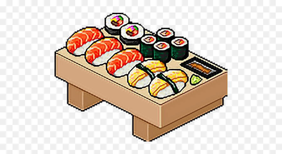 Pixel Sushi Rolls Japan Kawaiifreetoedit - Sushi Pixel Png,Sushi Transparent