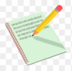 Notebook And Pencil Free Svg - Notes Clipart png