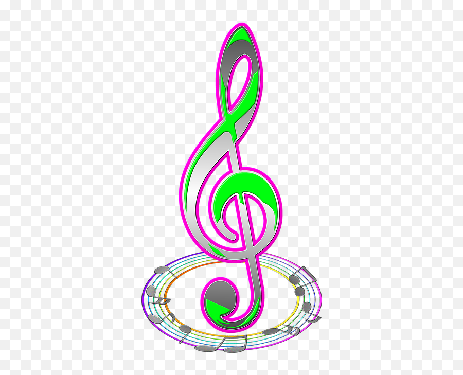Note Scores Treble Clef - Free Image On Pixabay Colorful Treble Clef With Music Note Png,Treble Clef Png