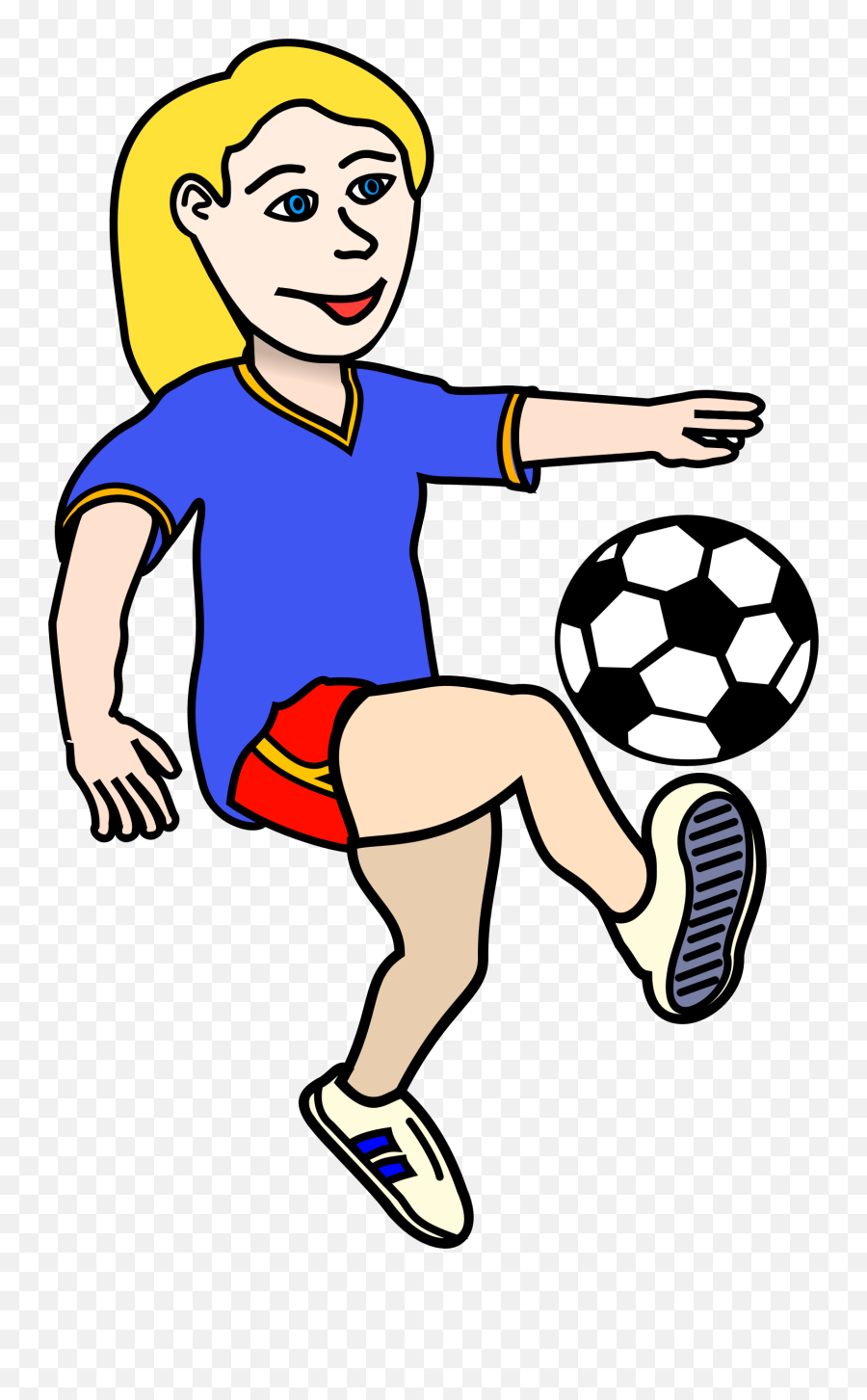 Girl Hitting Soccer Ball Png U0026 Free - Soccer Ball Clip Art,Soccer Ball Clipart Png