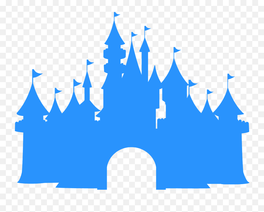 Disney Castle Silhouette - Blue Cinderella Castle Silhouette Png,Disney Castle Png