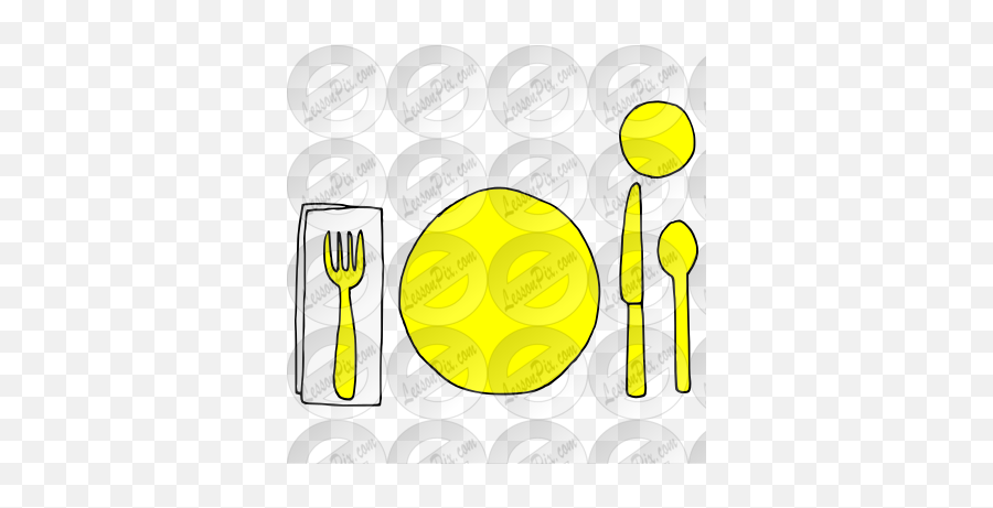 Place Setting Picture For Classroom Therapy Use - Great Circle Png,Place Setting Png