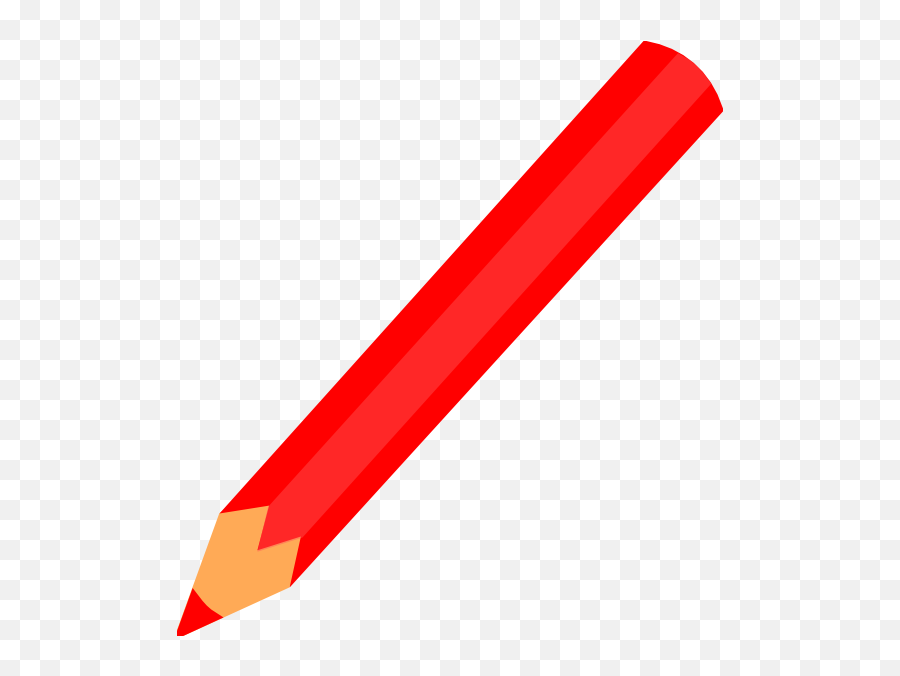 Pencil Red Clip Art - Vector Clip Art Online Lapiz De Color Rojo Png,Pencil Clipart Png