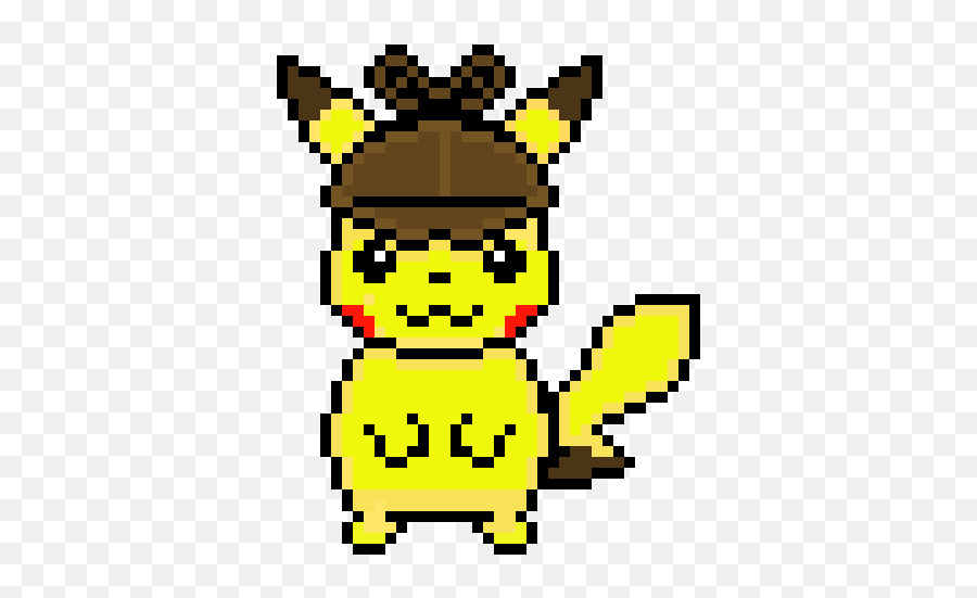 Detective Pikachu - Detective Pikachu Pixel Art Png,Detective Pikachu Png