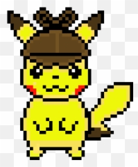 Detective Pikachu - Detective Pikachu Pixel Art Png,Detective Pikachu Png