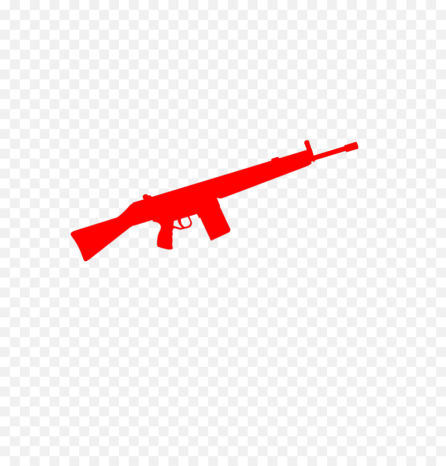 Automatic Weapon Rifle Red - Transparent Gun Clipart Png,Assault Rifle Png