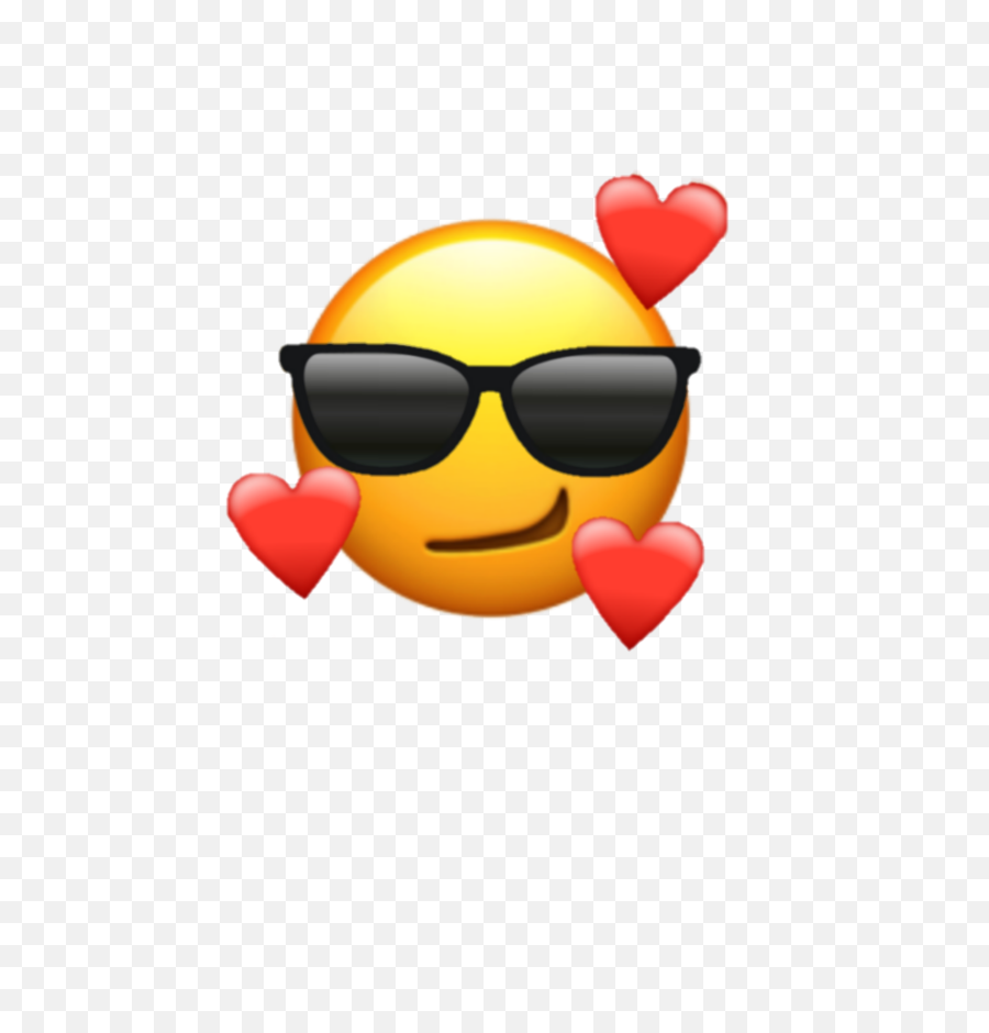 Download Emoji Heart Safado Oculos Glasses Emojiheart - Emoji With Sunglasses And Hearts Png,Glasses Emoji Png