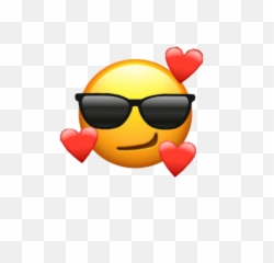 Download Emoji Heart Safado Oculos Glasses Emojiheart - Emoji With Sunglasses And Hearts Png,Glasses Emoji Png