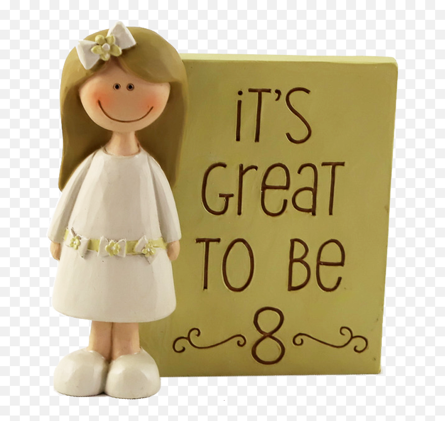 Great To Be Eight Child Figurine Blonde Hair - Its Great To Be Eight Png,Blonde Hair Png