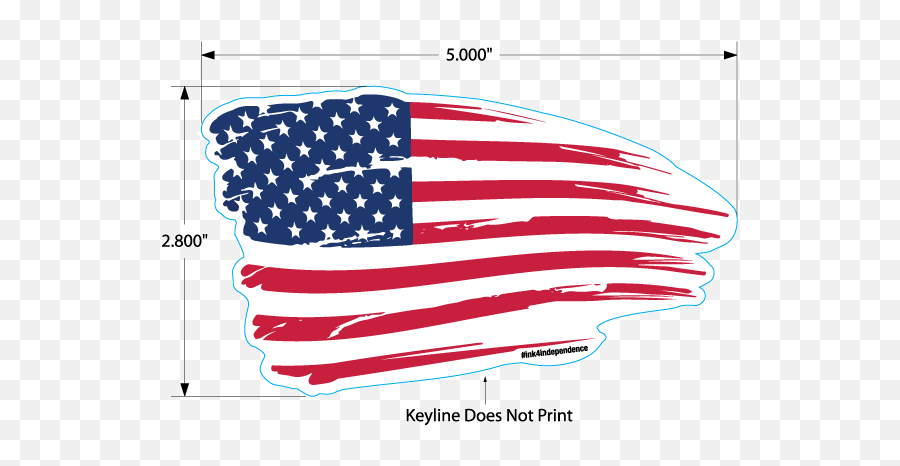 Download American Flag Graphic Decal - Transparent Transparent American Flag Png,Usa Flag Transparent Background
