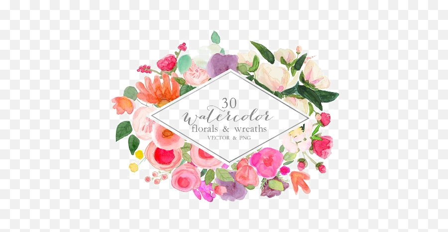 Download Hd Watercolor Vector Png Image - Vector Clipart Watercolor Png Flowers,Roses Transparent Background