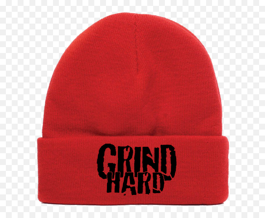 Download Hd Red Grind Hard Beanie Transparent Png Image - Beanie,Beanie Transparent